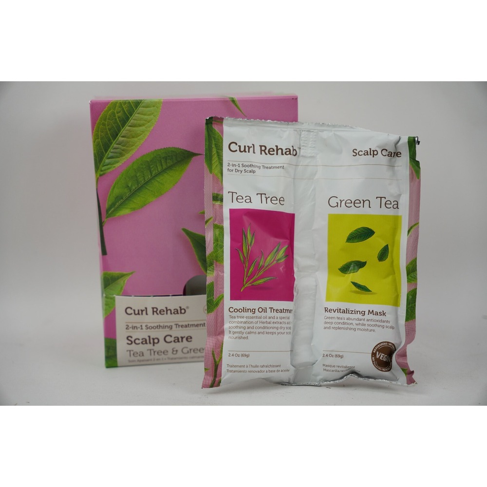 (Case of 6) Curl Rehab Scalp Care Dual Treatment Tea Tree Oil & Green Tea Packet